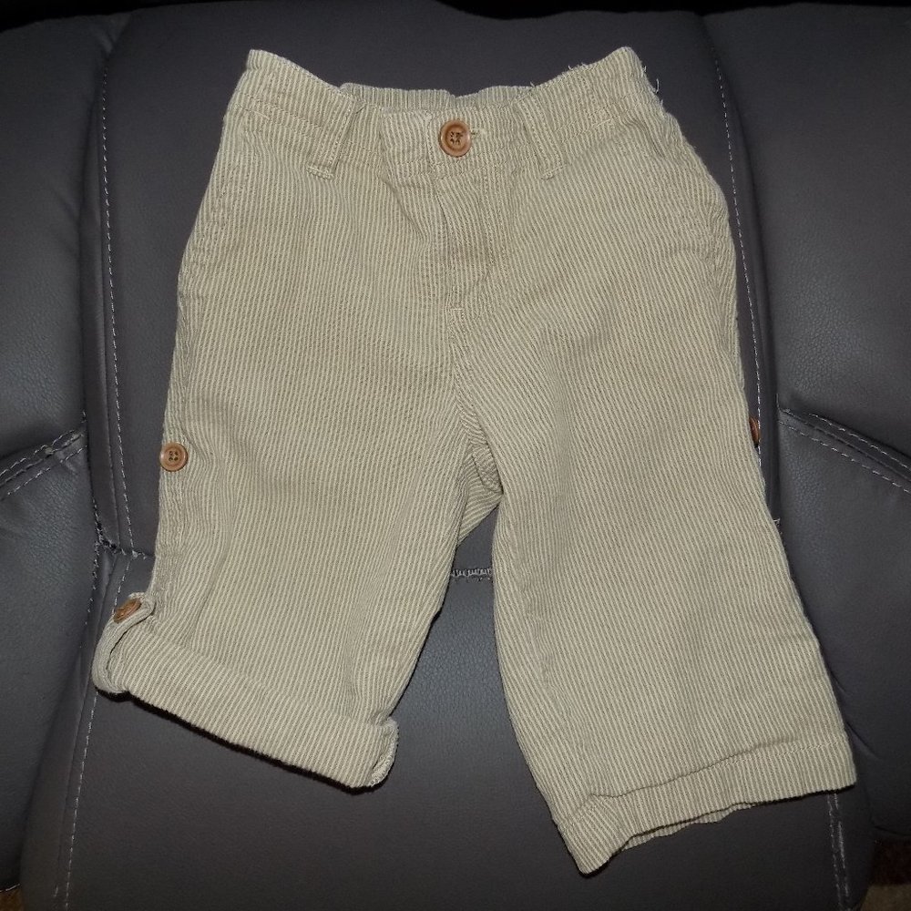 Janie and Jack Boy's Striped Roll-Up Summer Pants